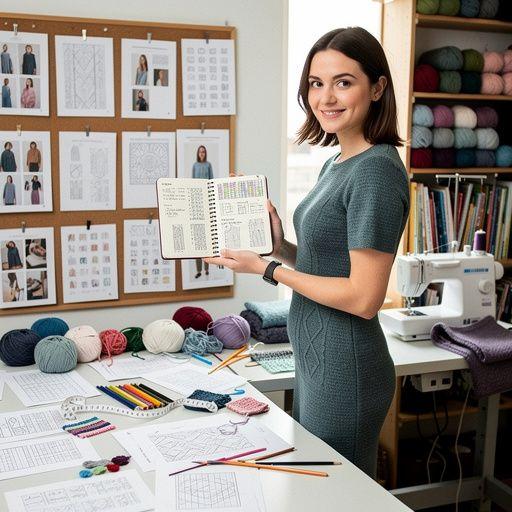 Ein kreatives Moodboard mit verschiedenen Garnmustern und Inspirationsbildern für Handarbeitsprojekte.